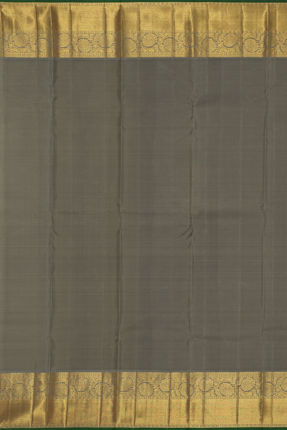 Image of Kanchipattu Mehndi Green Brocade Saree