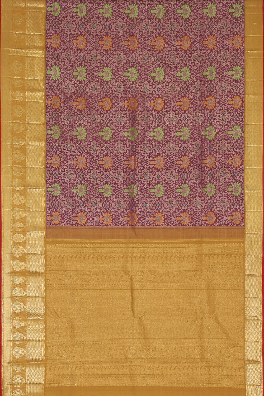 Image of Kanchipattu Purple Brocade Saree