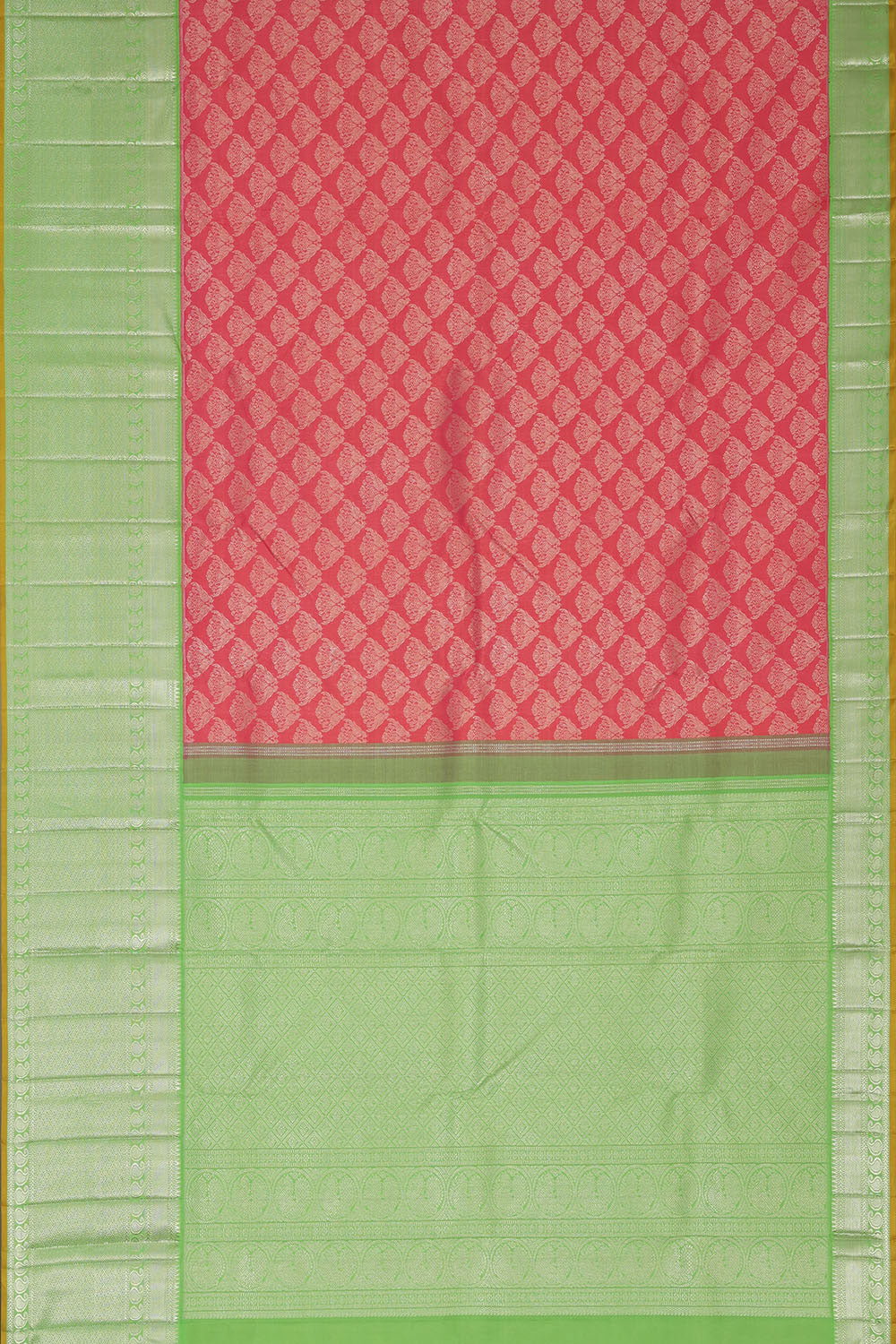 Image of Kanchipattu Peach Pink Brocade Saree