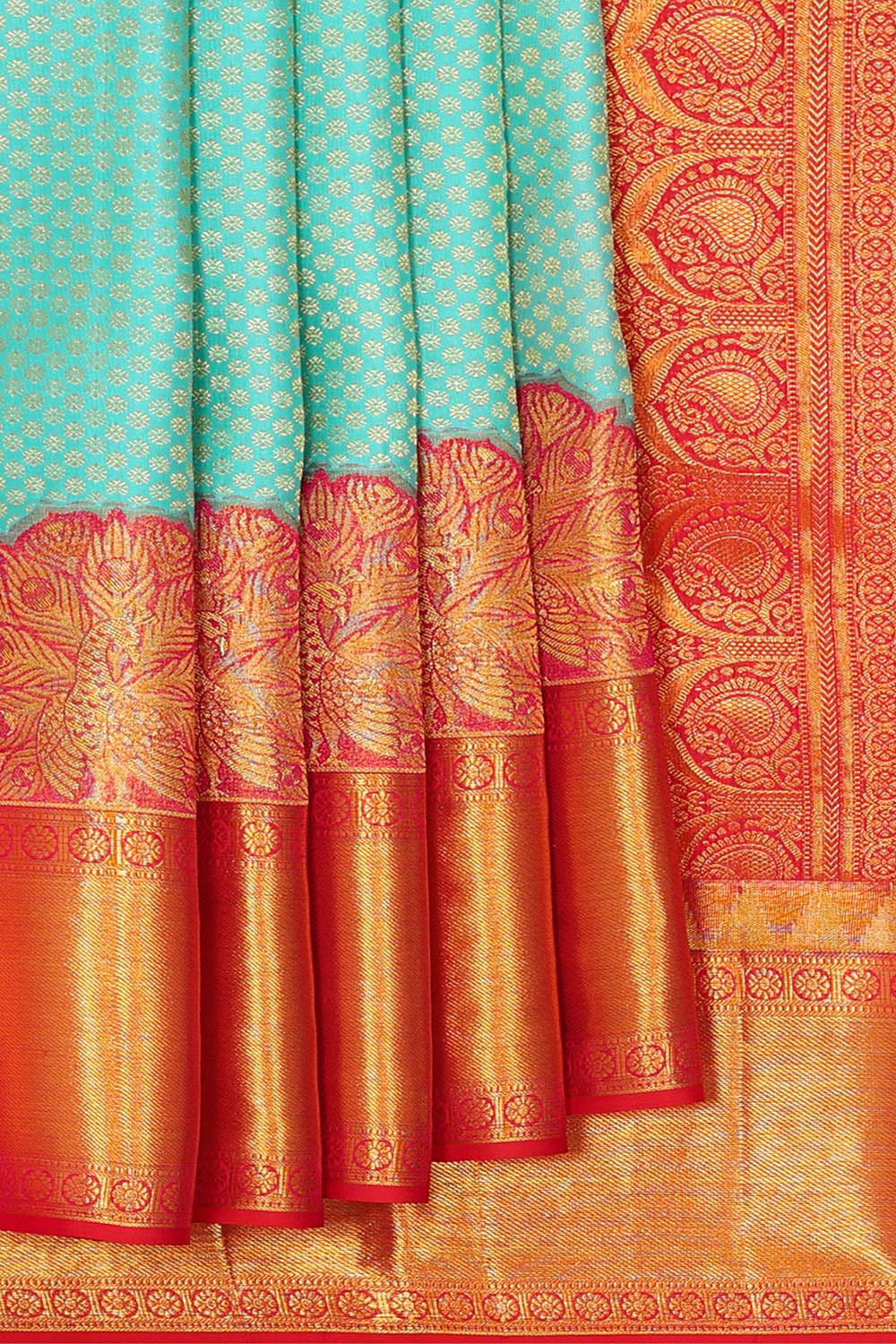 Kanchipattu Light Blue Brocade Saree