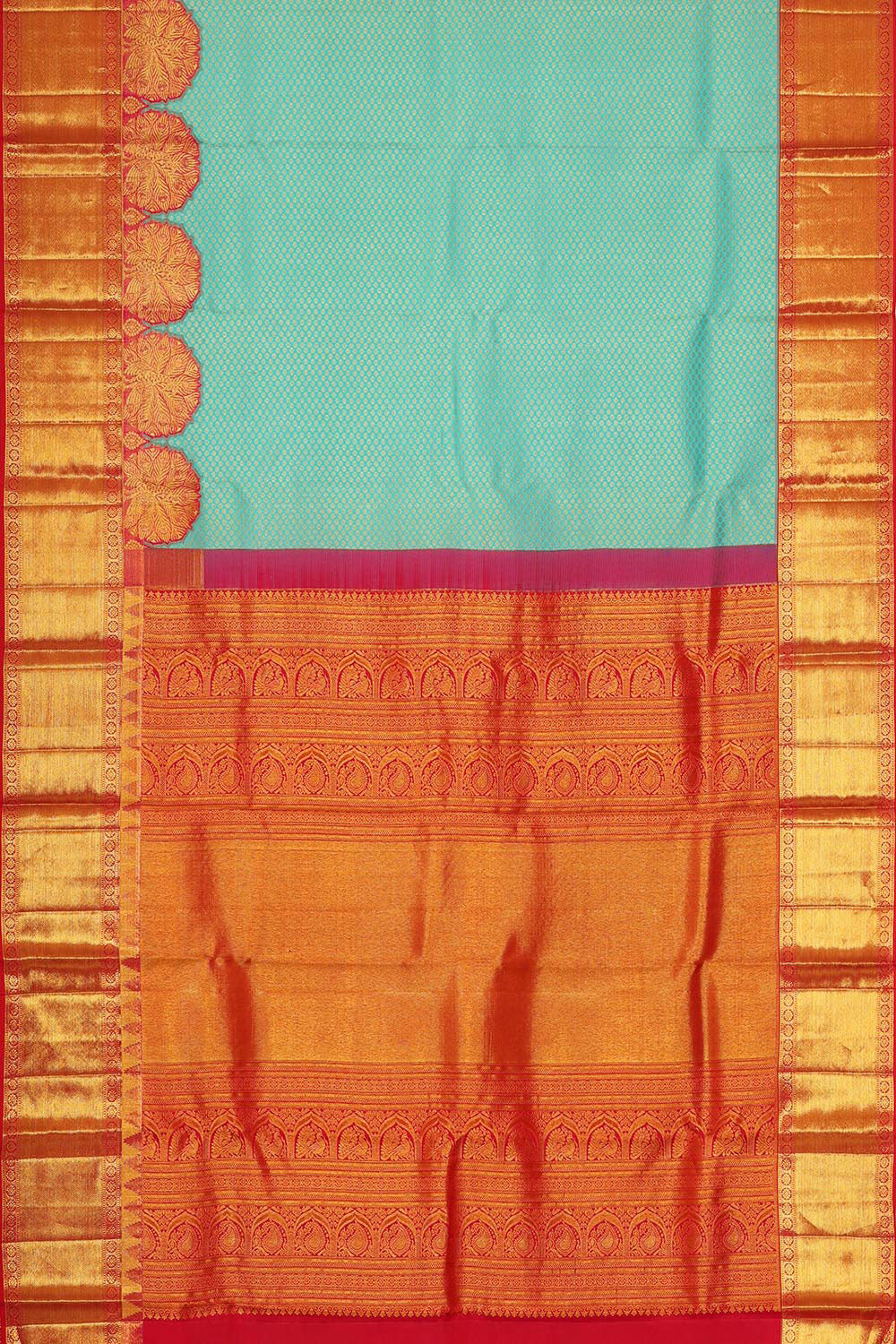 Kanchipattu Light Blue Brocade Saree