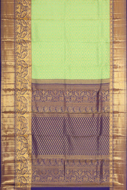 Image of Kanchipattu Light Mint Green Brocade Saree