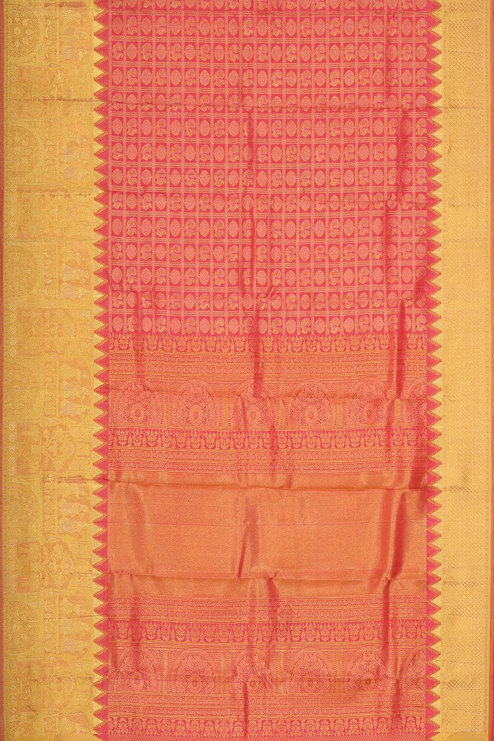 Kanchipattu Pink Brocade Saree