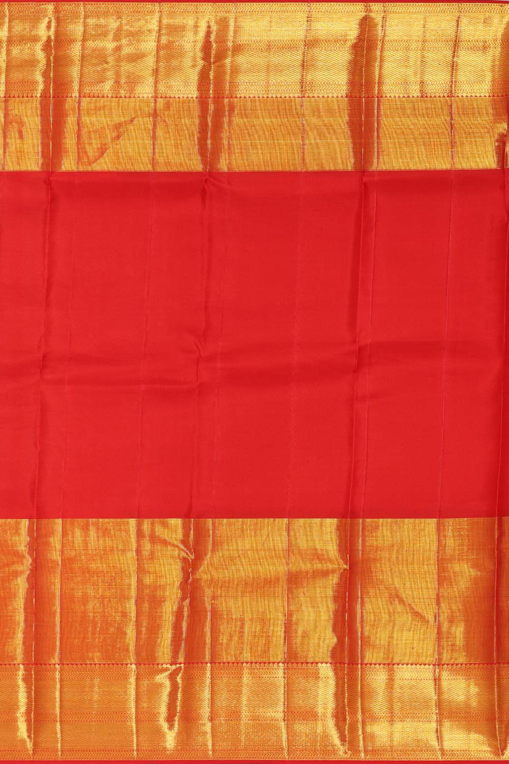 Kanchipattu Red Tissue Brocade Saree