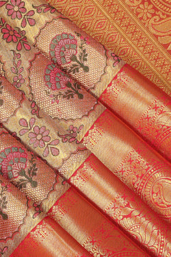 Image of Kanchipattu Gold Tissue Brocade Saree