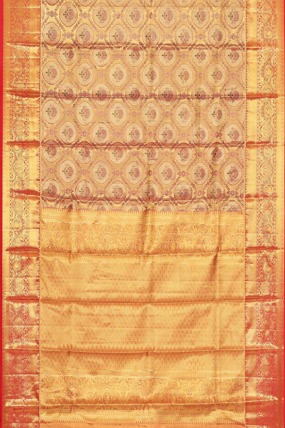 Kanchipattu Gold Tissue Brocade Saree