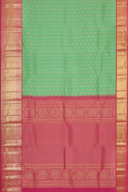 Image of Kanchipattu Mint Green Brocade Saree