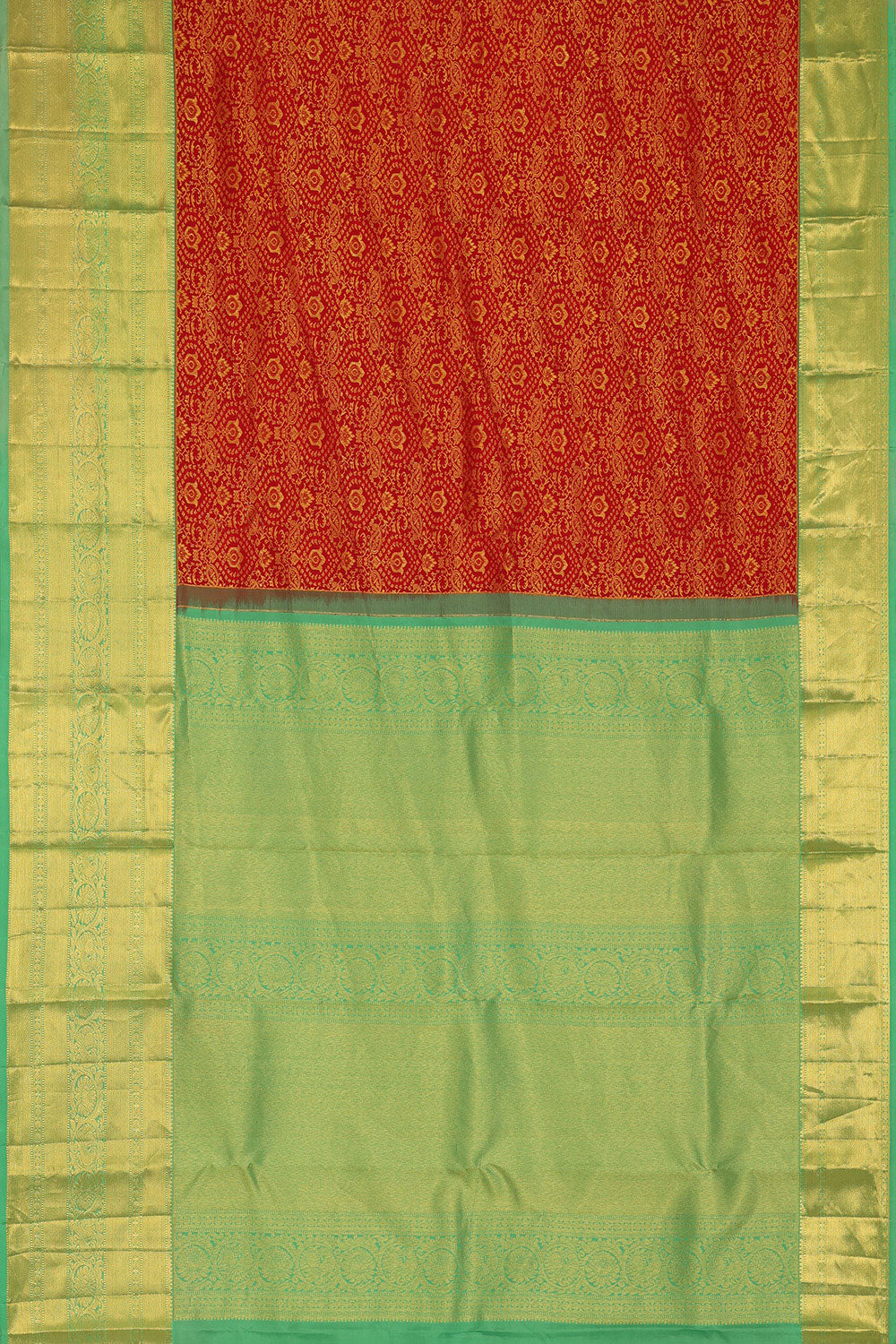 Image of Kanchipattu Red Brocade Saree