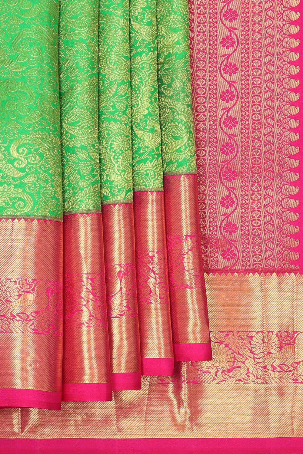 Kanchipattu Green Brocade Saree