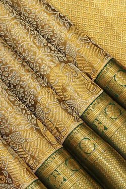 Image of Kanchipattu Gold Tissue Brocade Saree