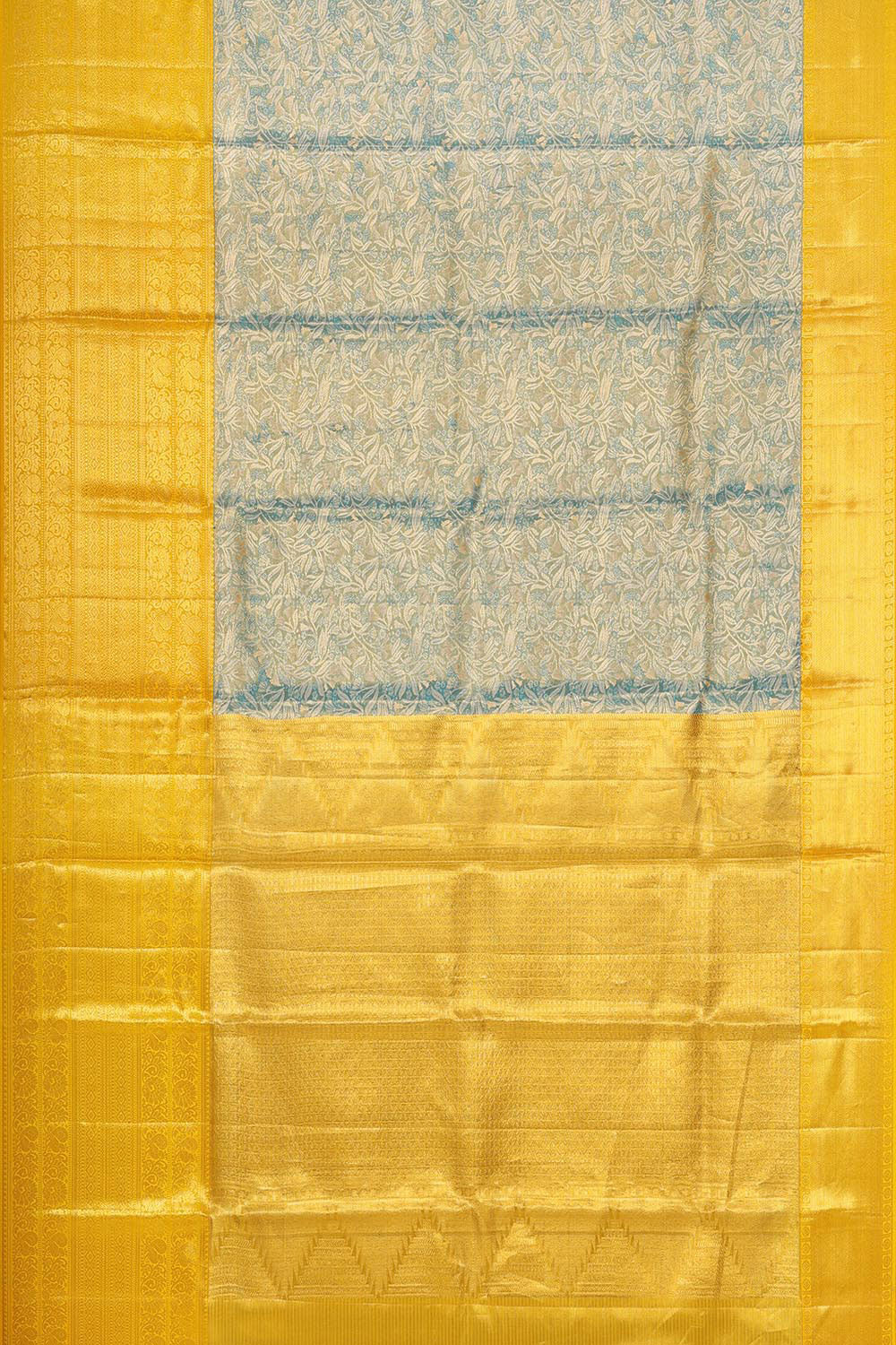 Kanchipattu Blue Tissue Brocade Saree