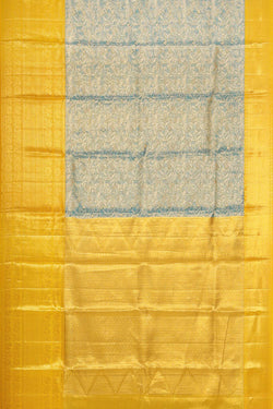 Image of Kanchipattu Blue Tissue Brocade Saree