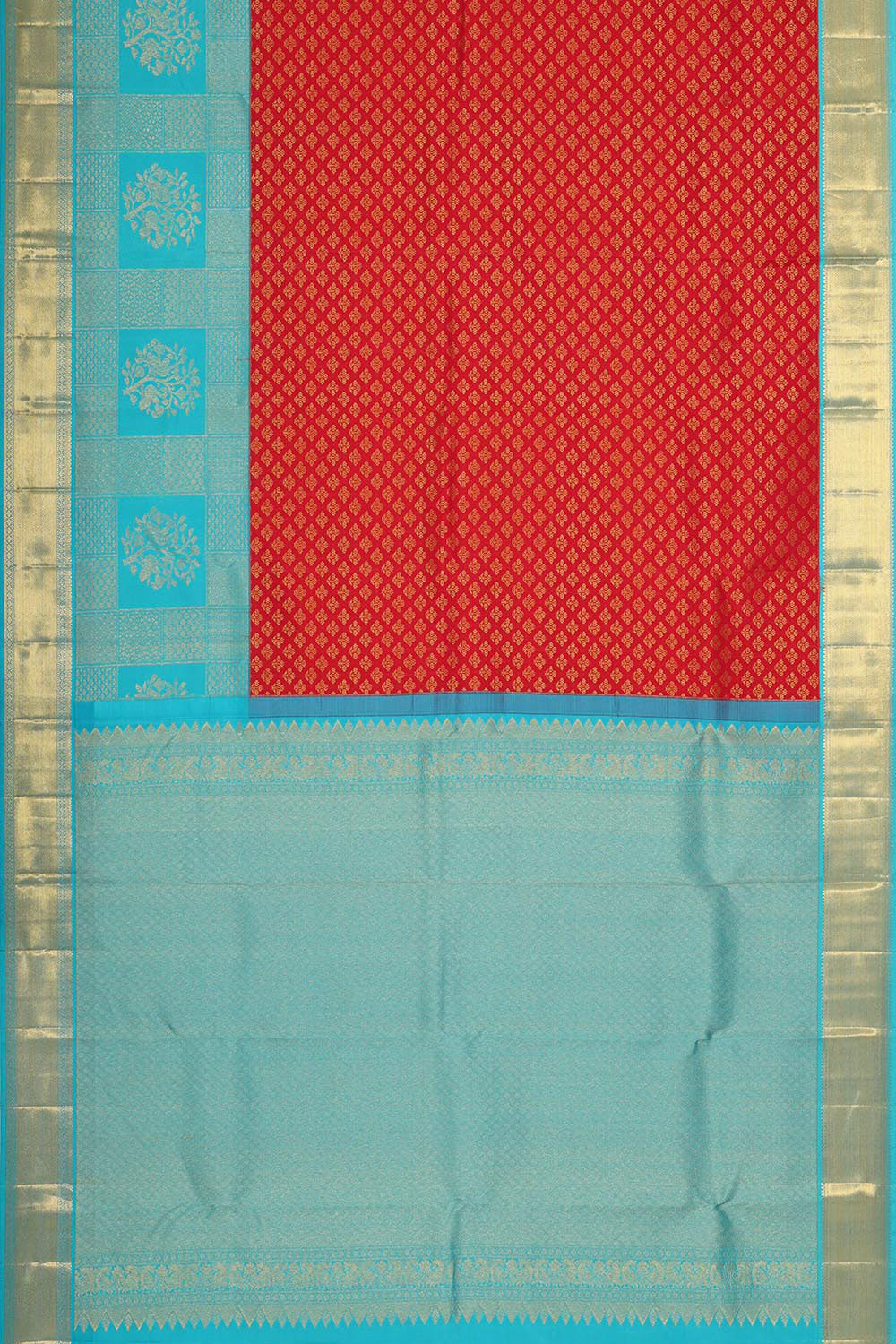 Kanchipattu Red Brocade Saree