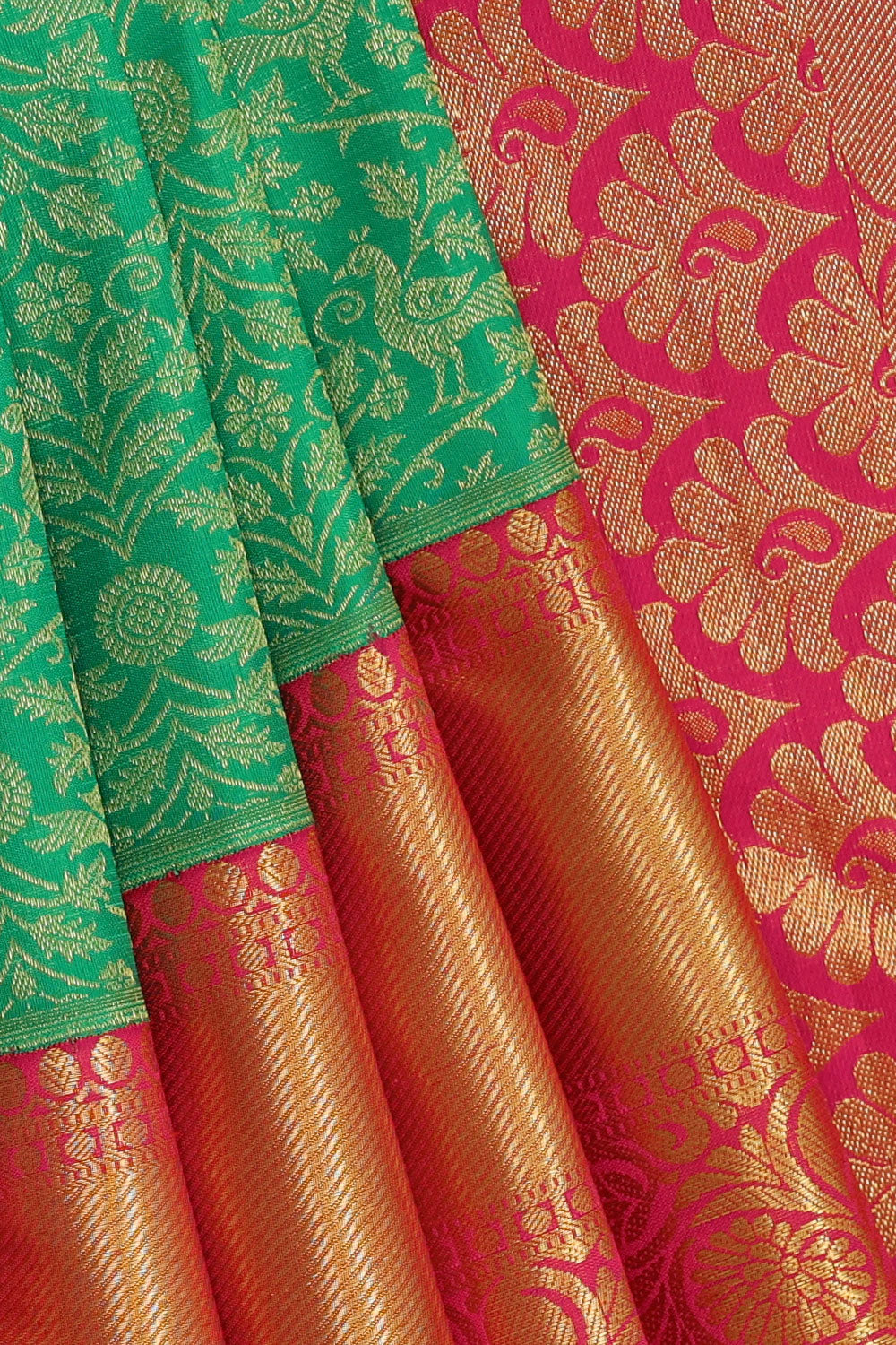 Kanchipattu Green Brocade Saree