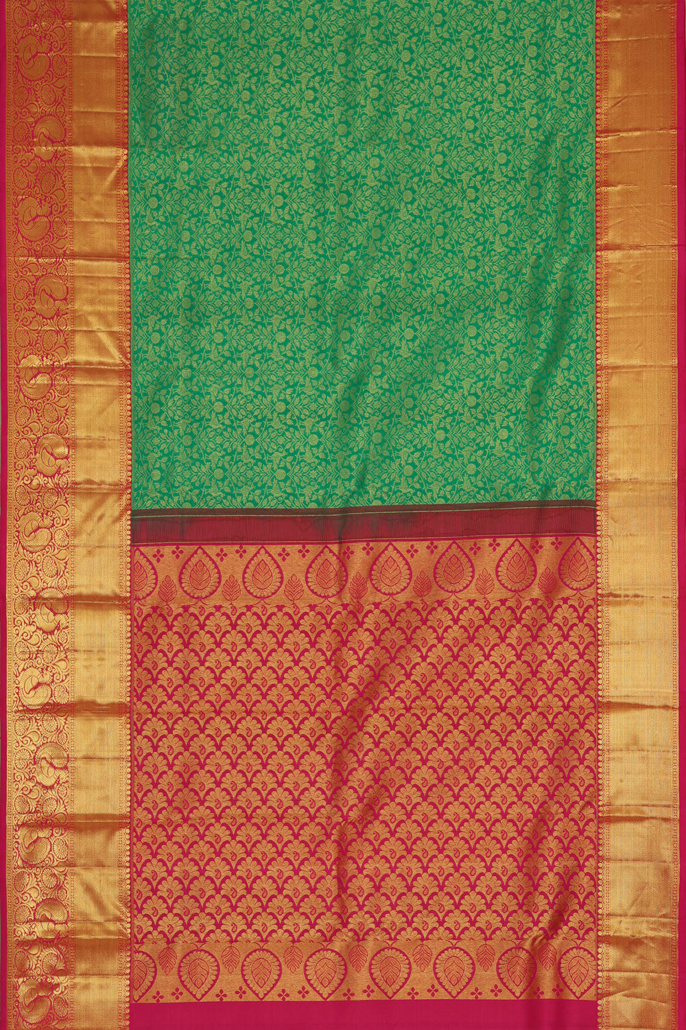 Kanchipattu Green Brocade Saree