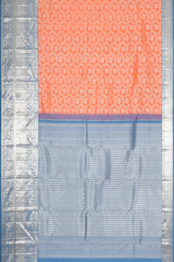 Image of Kanchipattu Peach Brocade Saree