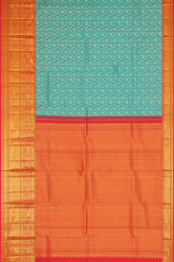 Image of Kanchipattu Sky Blue Brocade Saree