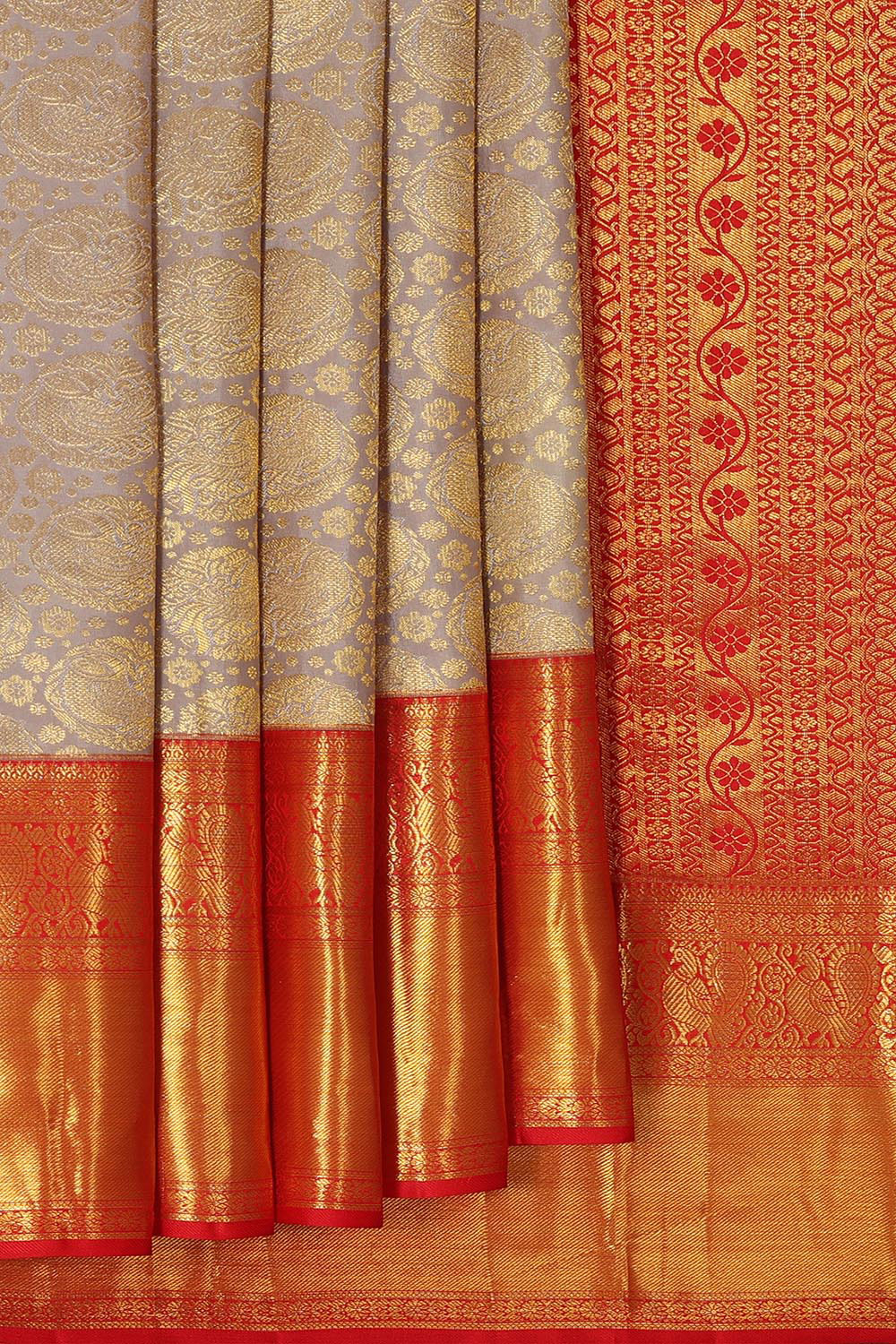 Kanchipattu Pale Mauve Brocade Saree