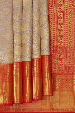 Image of Kanchipattu Pale Mauve Brocade Saree