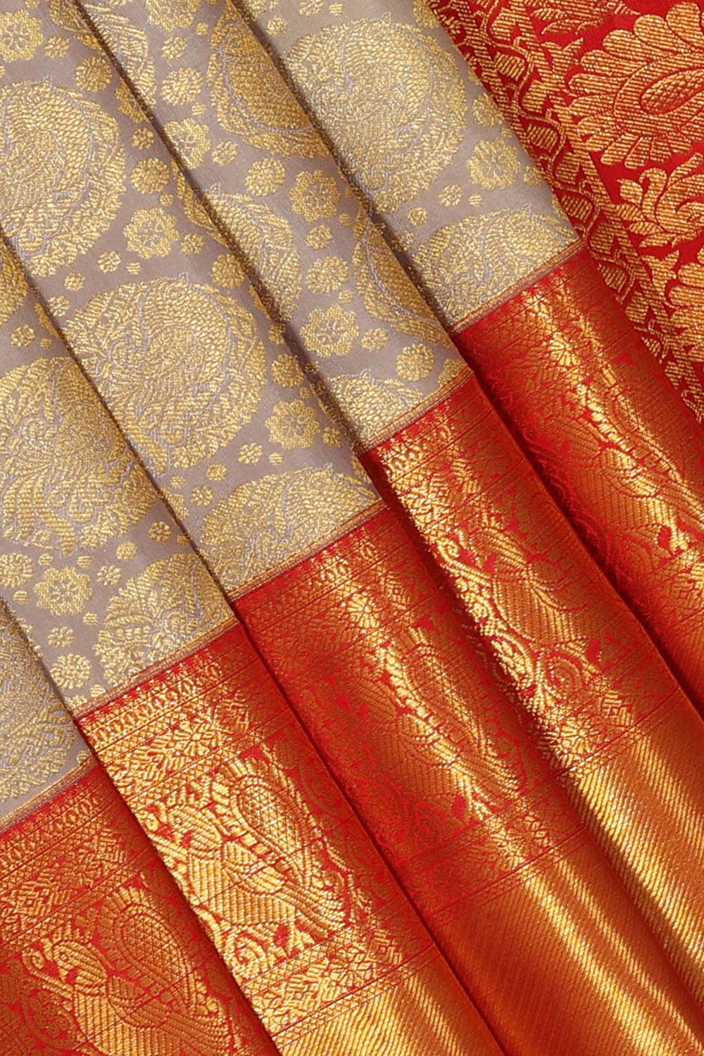 Kanchipattu Pale Mauve Brocade Saree