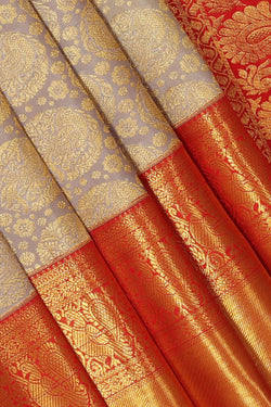 Image of Kanchipattu Pale Mauve Brocade Saree