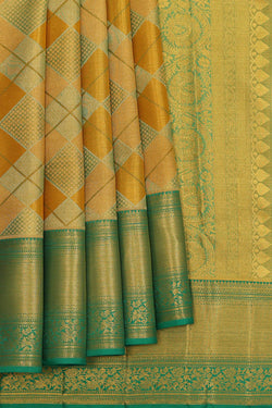 Image of Kanchipattu Gold Tissue Brocade Saree