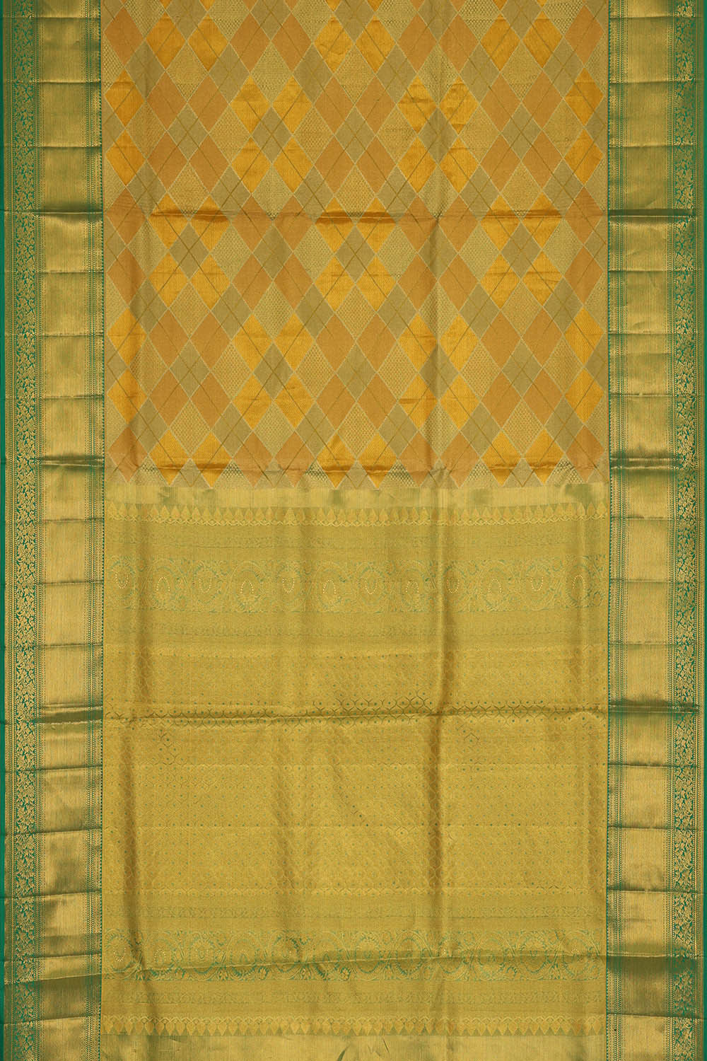 Kanchipattu Gold Tissue Brocade Saree