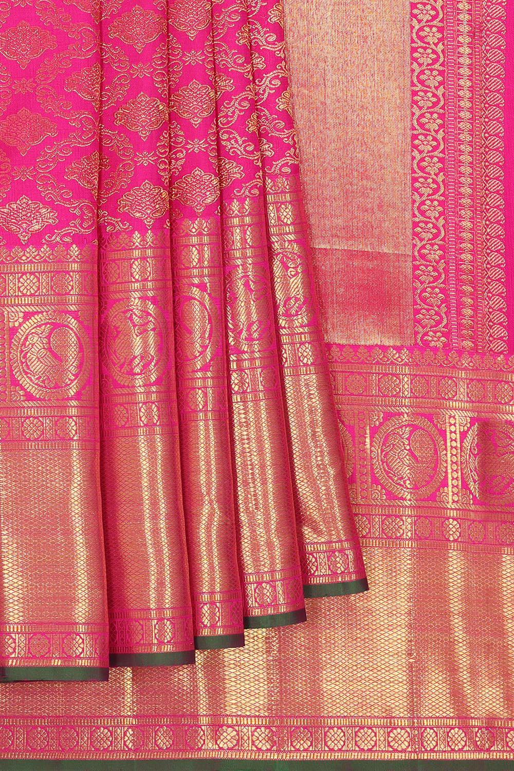 Kanchipattu Pink Brocade Saree