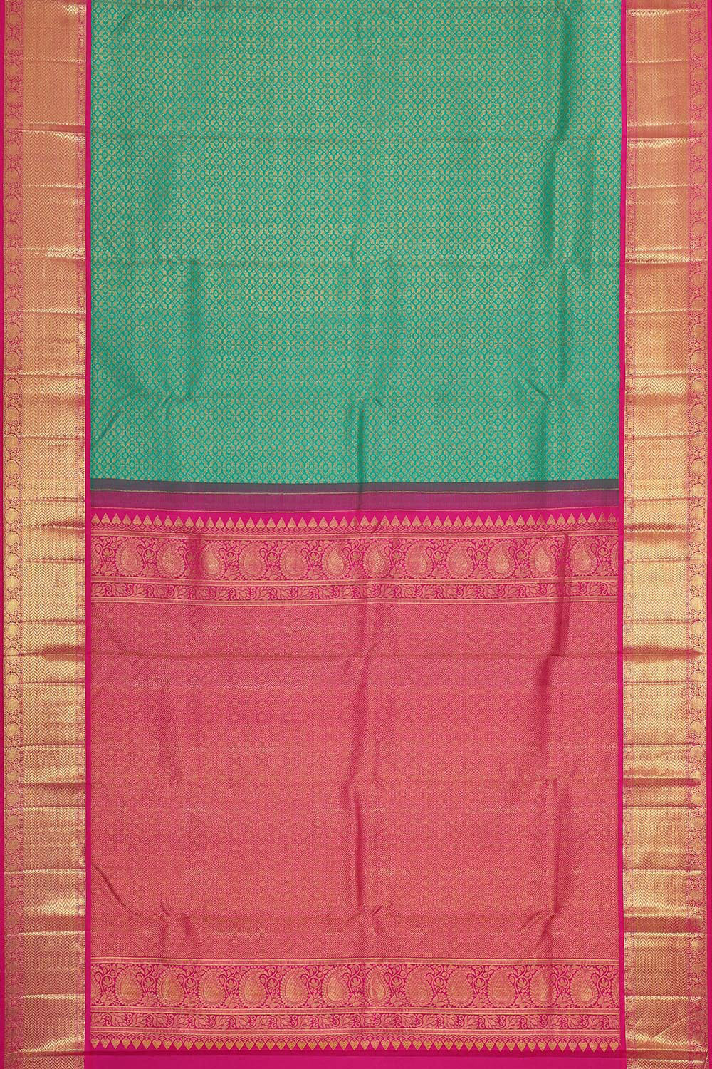 Kanchipattu Sea Green Brocade Saree