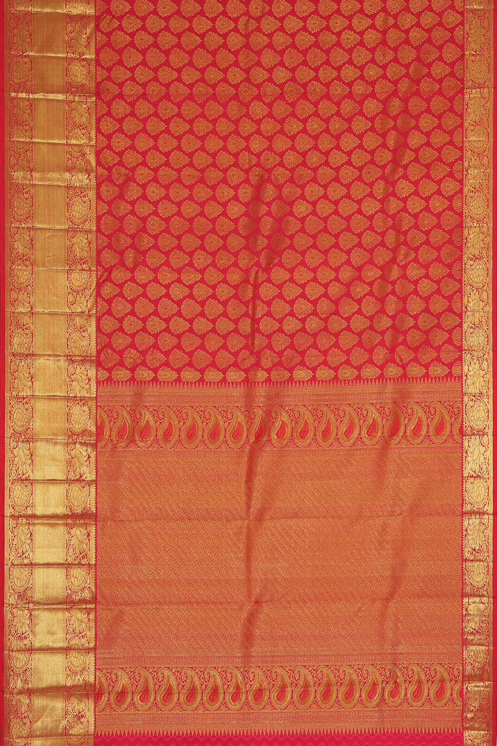 Image of Kanchipattu Reddish Pink Brocade Saree