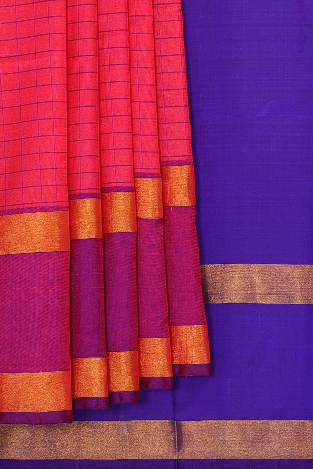 Uppada Silk Dark Peach Saree