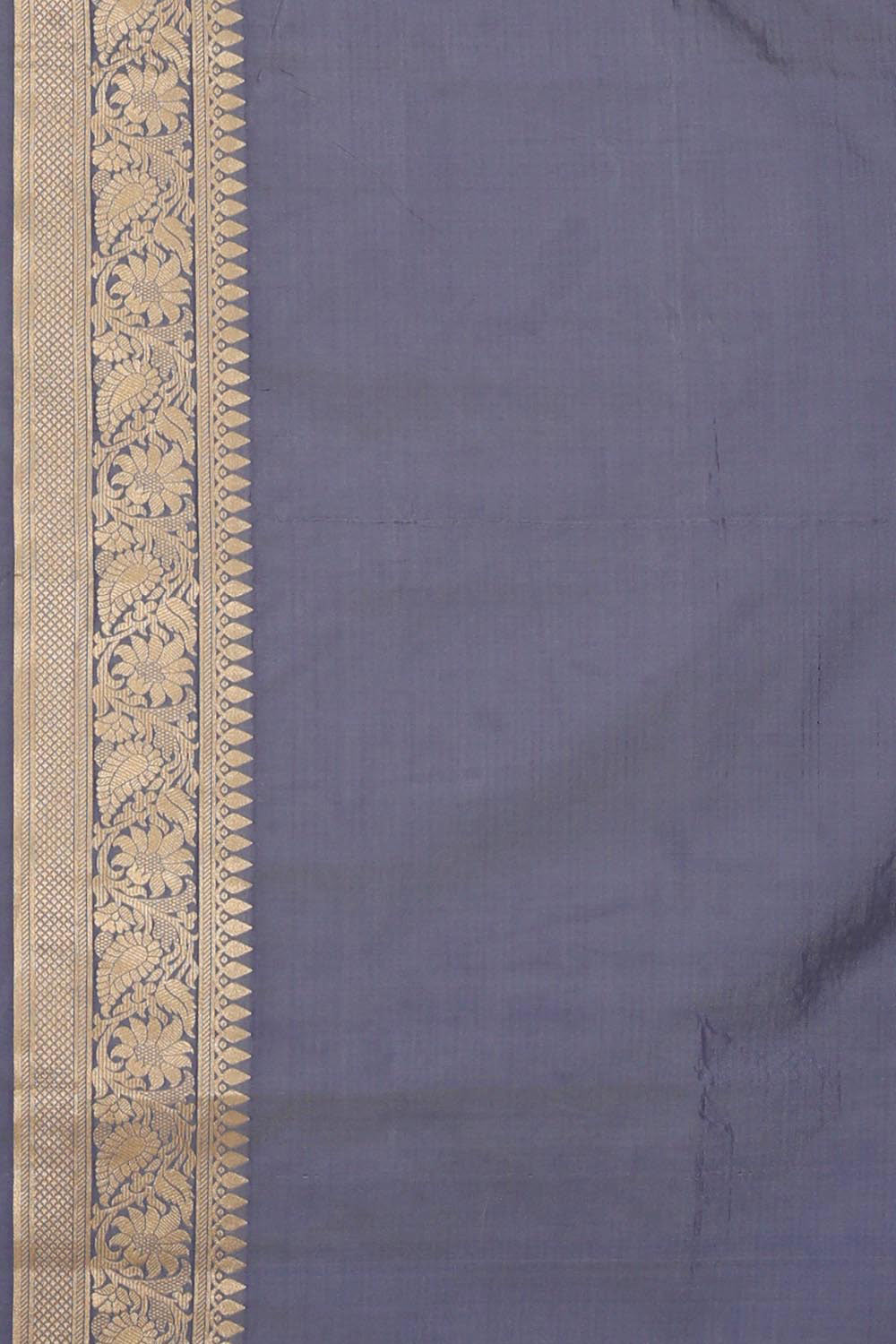 Banarasi Silk Greyish Violet Saree