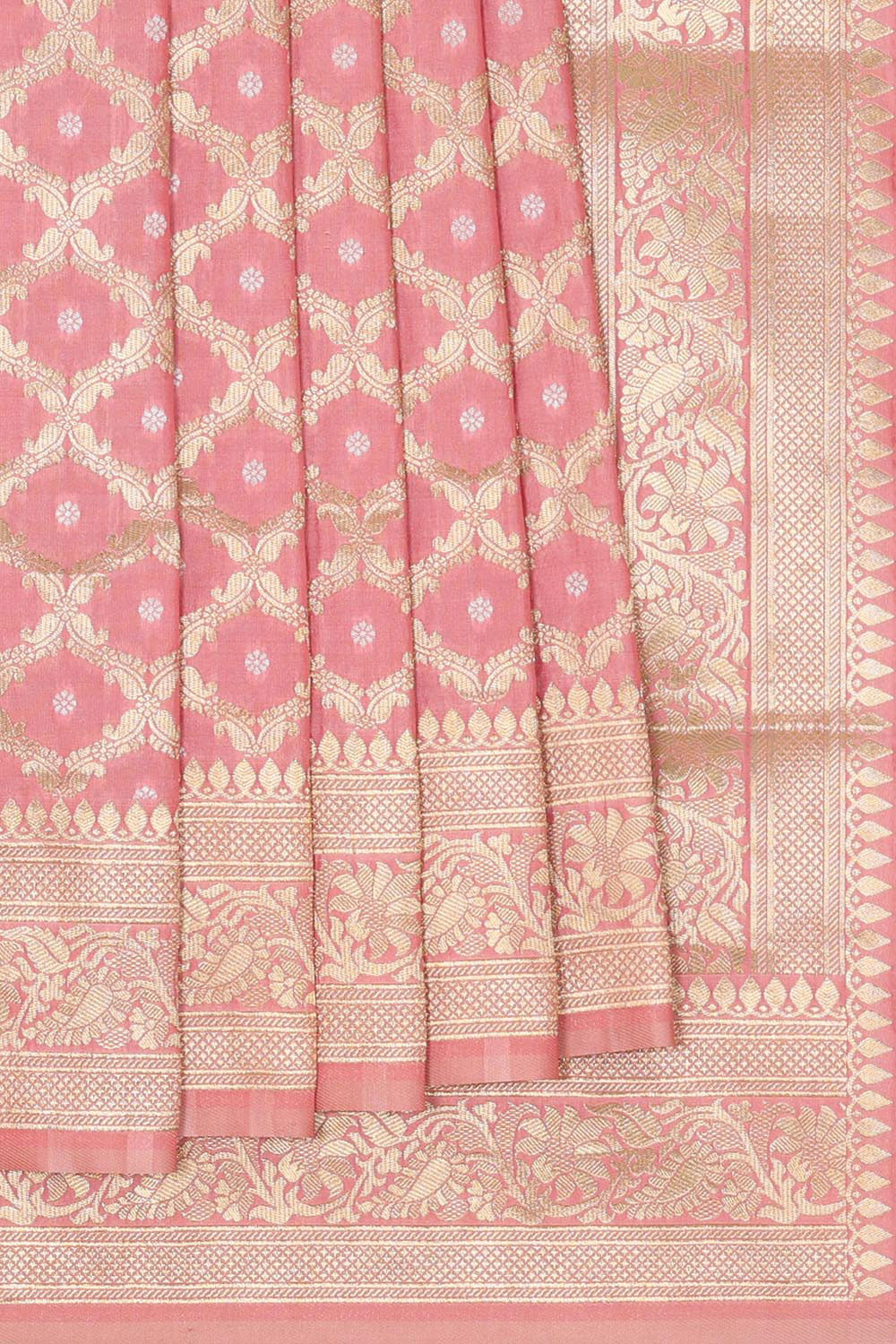 Banarasi Silk Light Onion Pink Saree