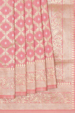 Image of Banarasi Silk Light Onion Pink Saree