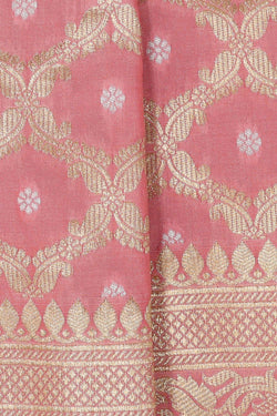 Image of Banarasi Silk Light Onion Pink Saree