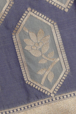 Image of Banarasi Silk Grey Saree