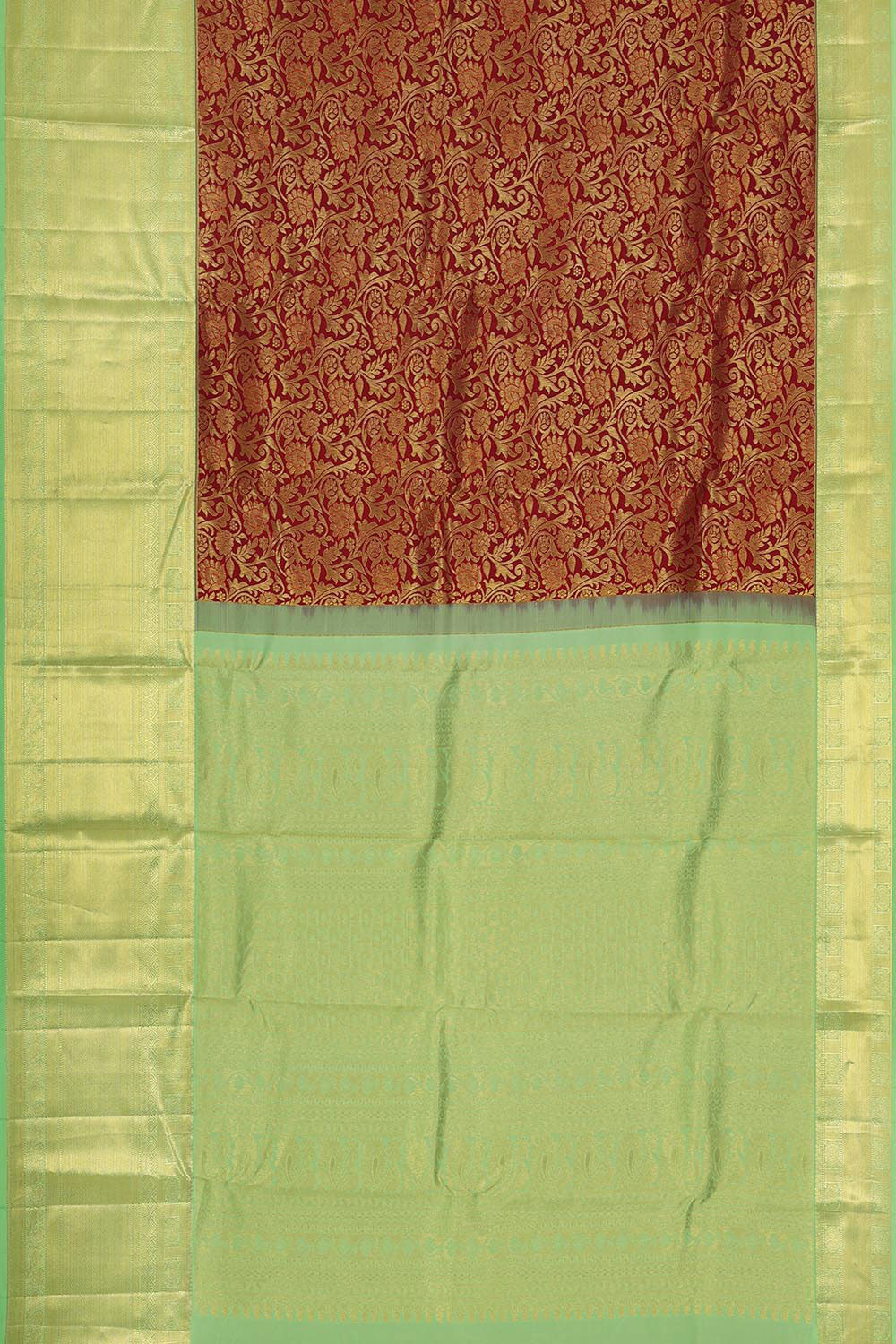 Image of Kanchipattu Red Brocade Saree