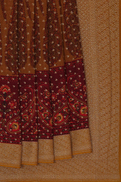 Image of Banarasi-Georgette Beige Saree