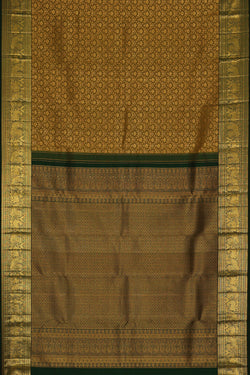 Image of Kanchipattu-Silk, Heena-Green Saree