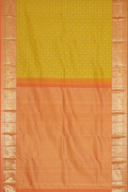 Collection of Kanchipattu Yellow Saree in a gallery layout