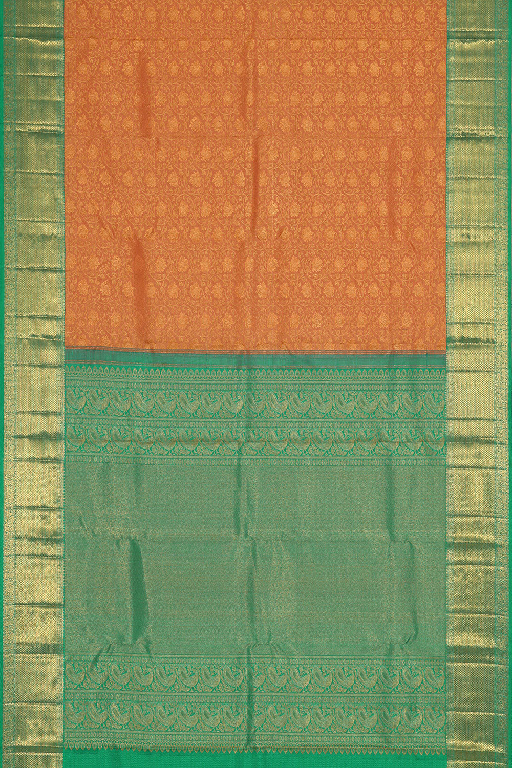 Collection of Kanchipattu Peach Saree in a gallery layout