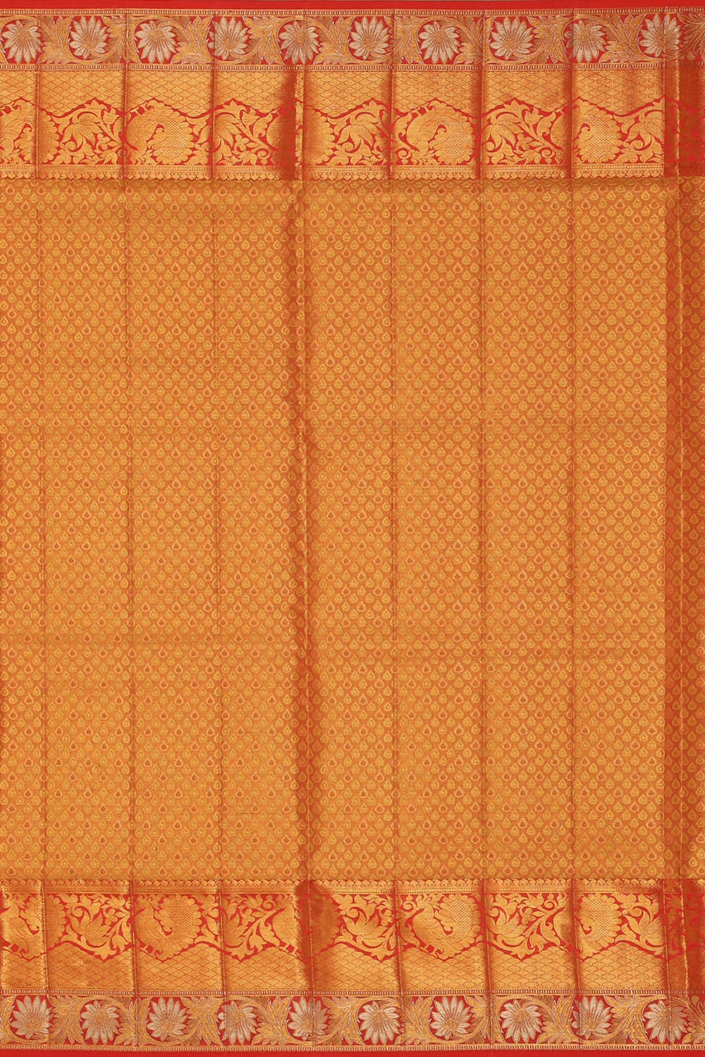 Image of Kanchipattu An Ethereal Gold-Orange Saree