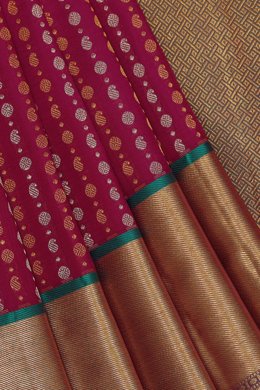 Collection of Kanchipattu Magenta-Pink Saree in a gallery layout