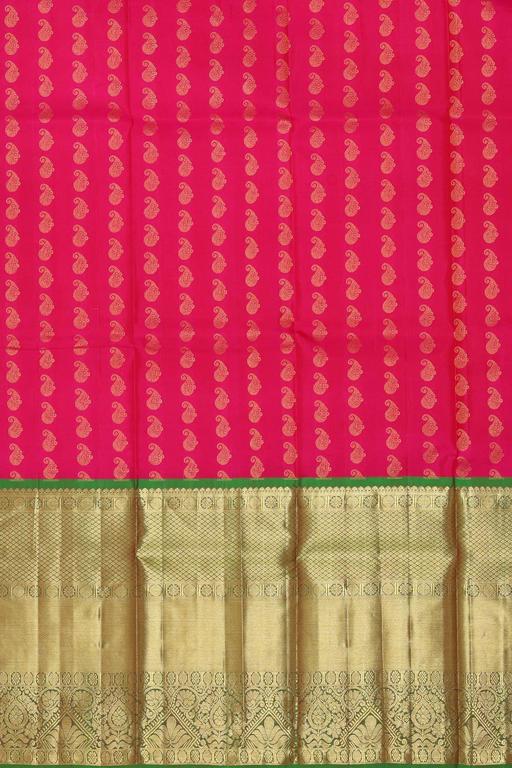 Kanchipattu Rani Pink Pavada Unstitched Set