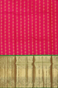 Image of Kanchipattu Rani Pink Pavada Unstitched Set