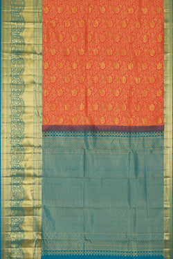 Collection of Kanchipattu Peach Saree in a gallery layout