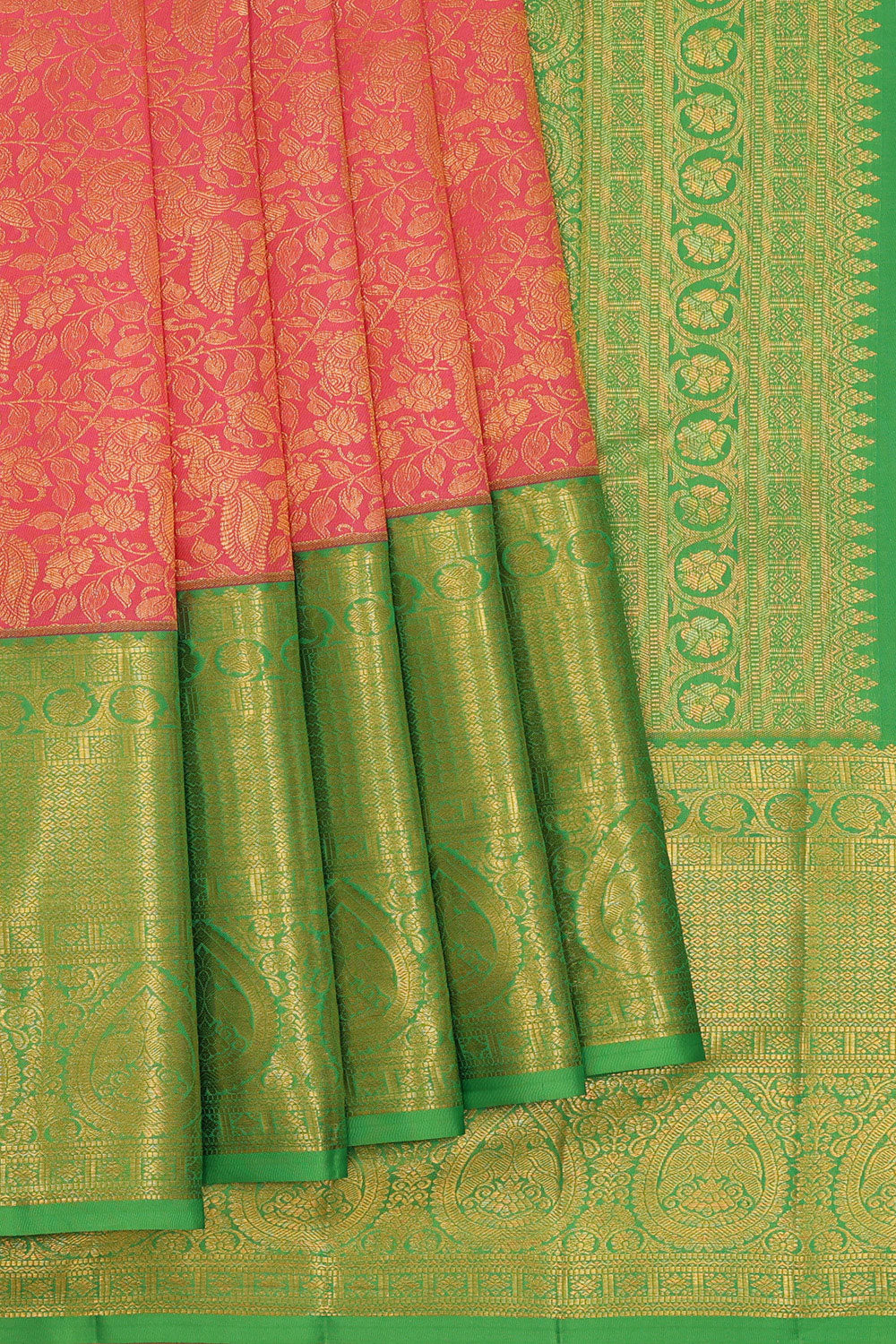 Collection of Kanchipattu Pink Saree in a gallery layout