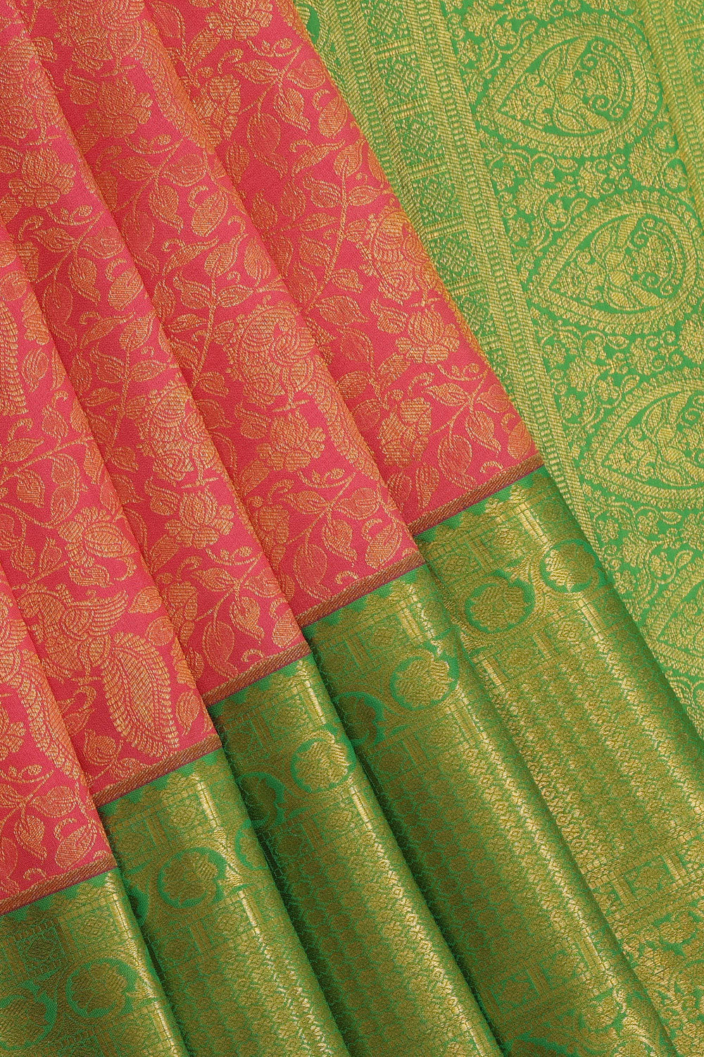 Collection of Kanchipattu Pink Saree in a gallery layout