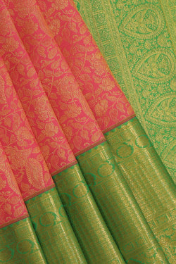 Collection of Kanchipattu Pink Saree in a gallery layout