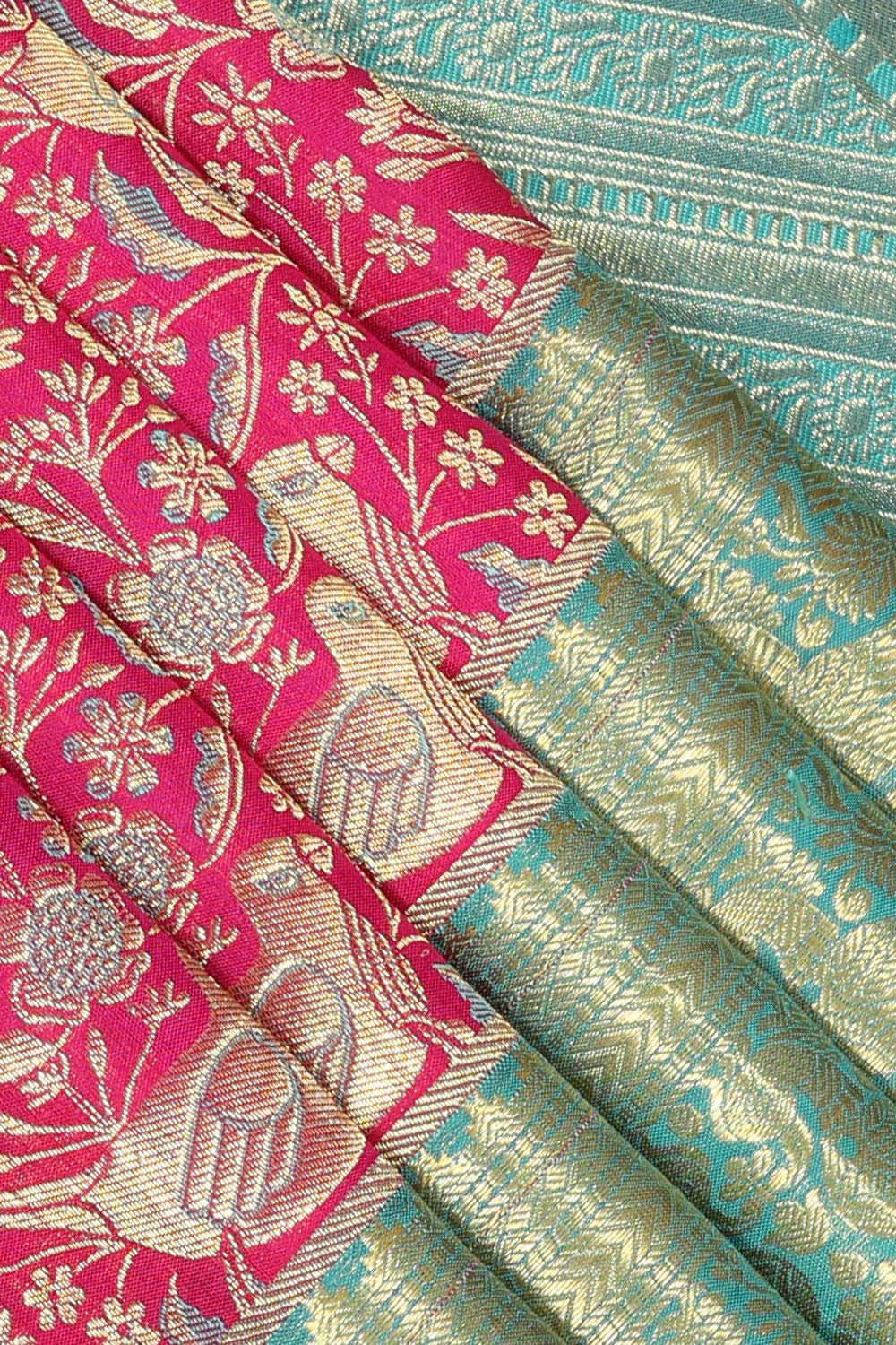 Collection of Kanchipattu Pink Saree in a gallery layout